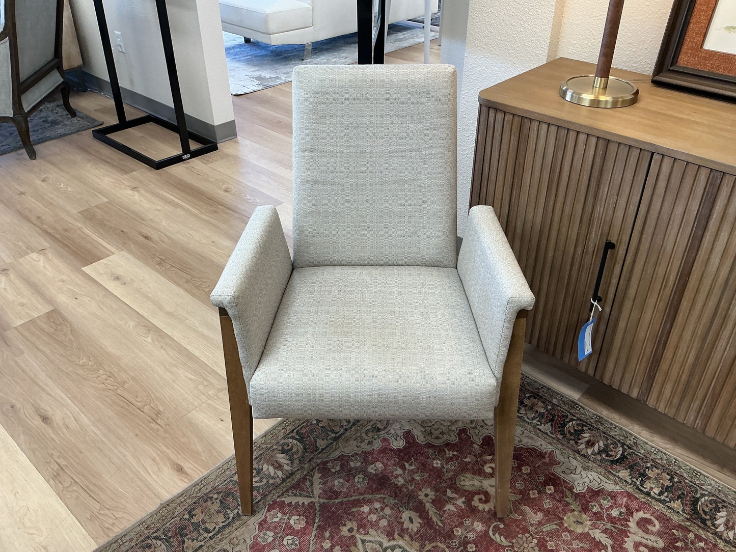 Candel Upholstered & Wood Arm Chair