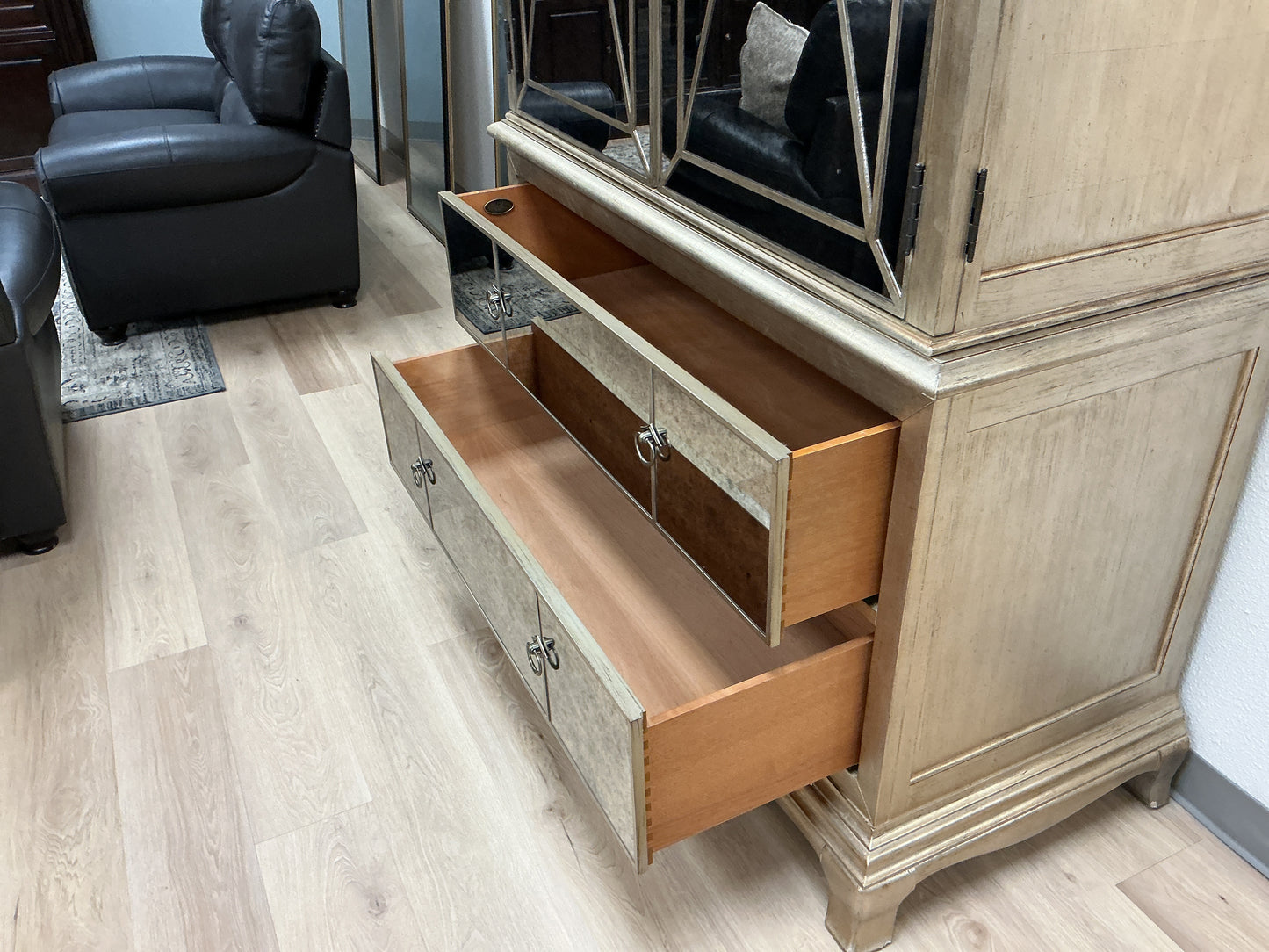 Hooker Sanctuary Smoked Mirror Armoire