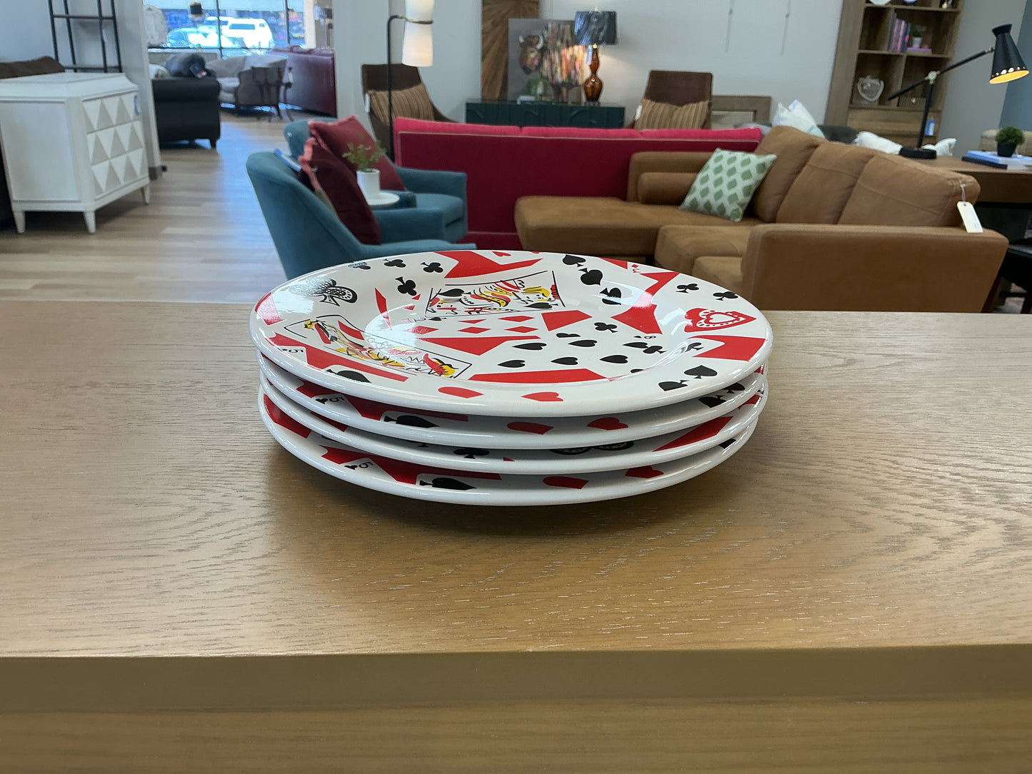 Ceramic Playing Cards Salad/Dessert Plates
