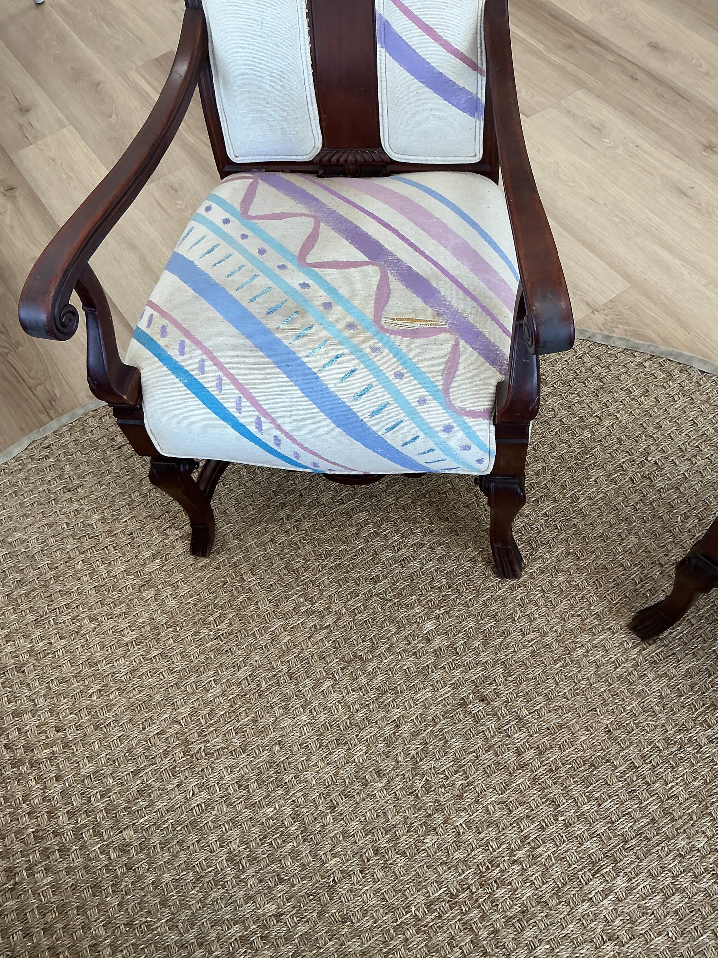 Victorian Style Upholstered Arm Chair