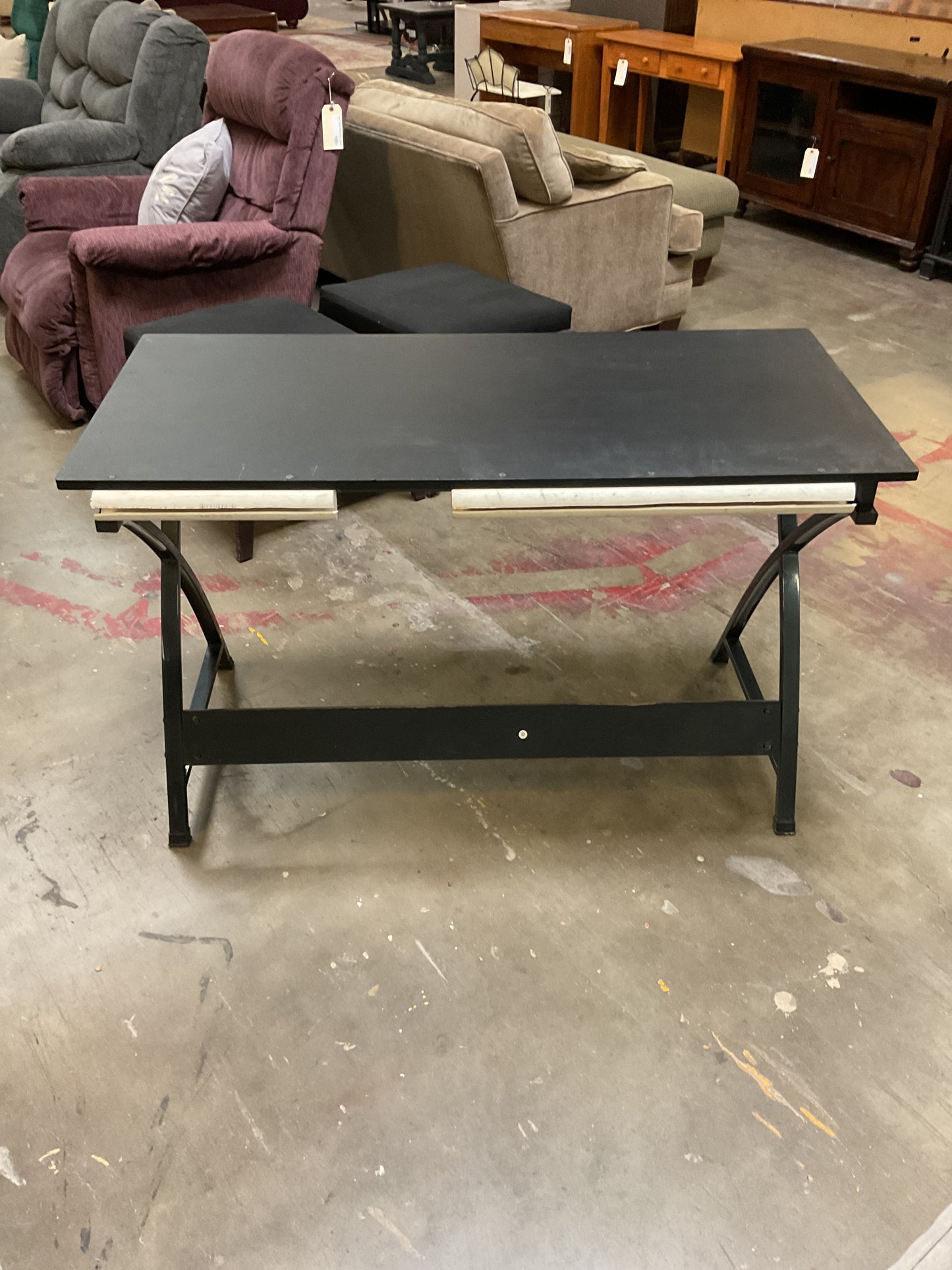 Black Metal Frame Desk