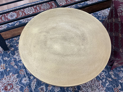 Gold Cast Aluminum Round Table
