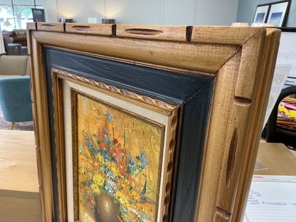 Original Floral Oil Framed Painting
