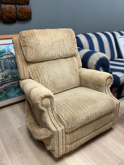 Corduroy Recliner w/Nailheads