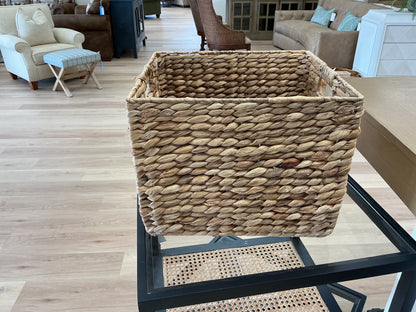 Large Woven Water Hyacinth Milk Crate