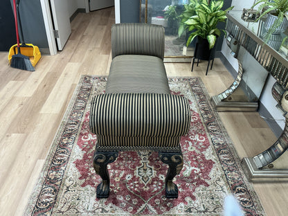 Elegant Silk Rolled Arm Bench