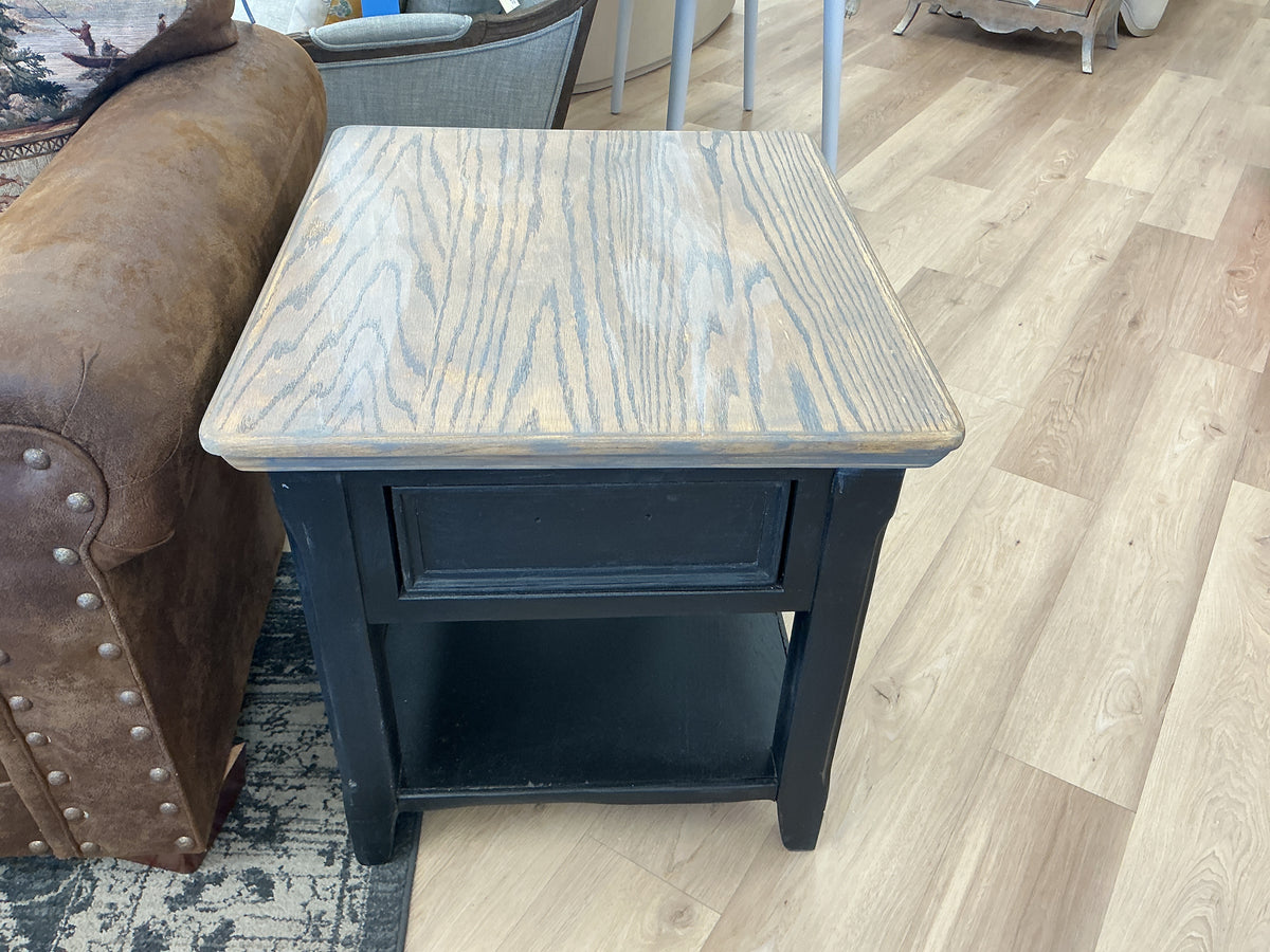 Farmhouse-Style Two-Tone End Table