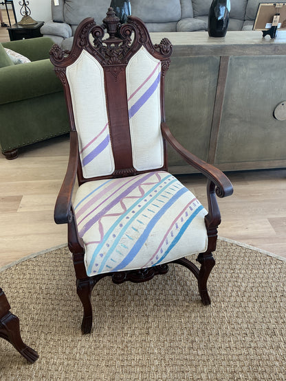 Victorian Style Upholstered Arm Chair