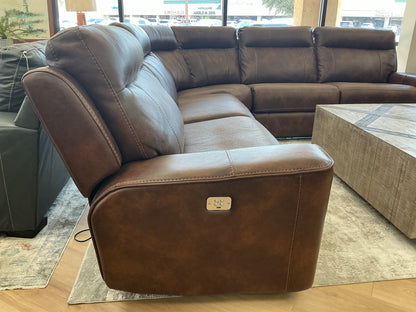 Five Seat Dual Reclining Faux Leather Sectional