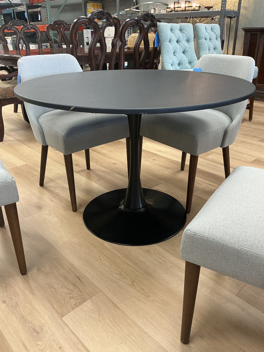 Mid-Century 42” Pedestal Dining Table