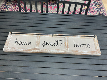Home Sweet Home Rustic wood Canvas Sign