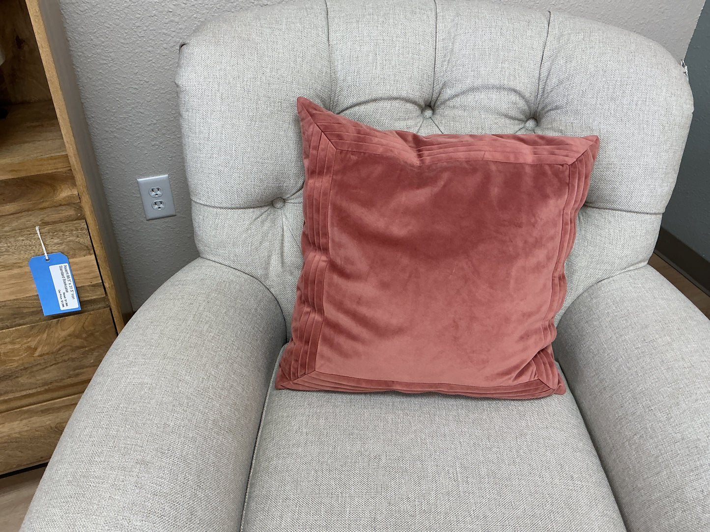 Tuxedo Pleat Velvet Throw Pillow