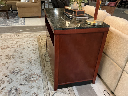 3 Drawer Marble Top Media Chest