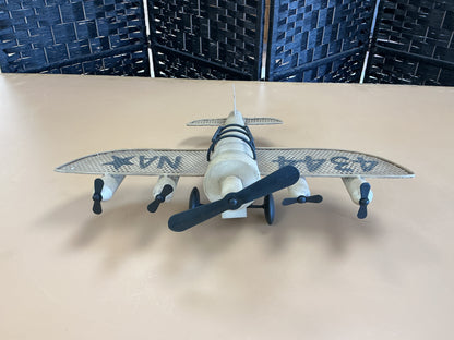 Restoration Hardware Vintage Style Metal Airplane (Cream)