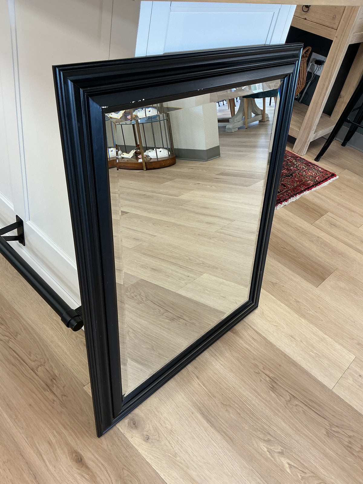 Black Framed Wall Mirror (27.5” x 33.5”)