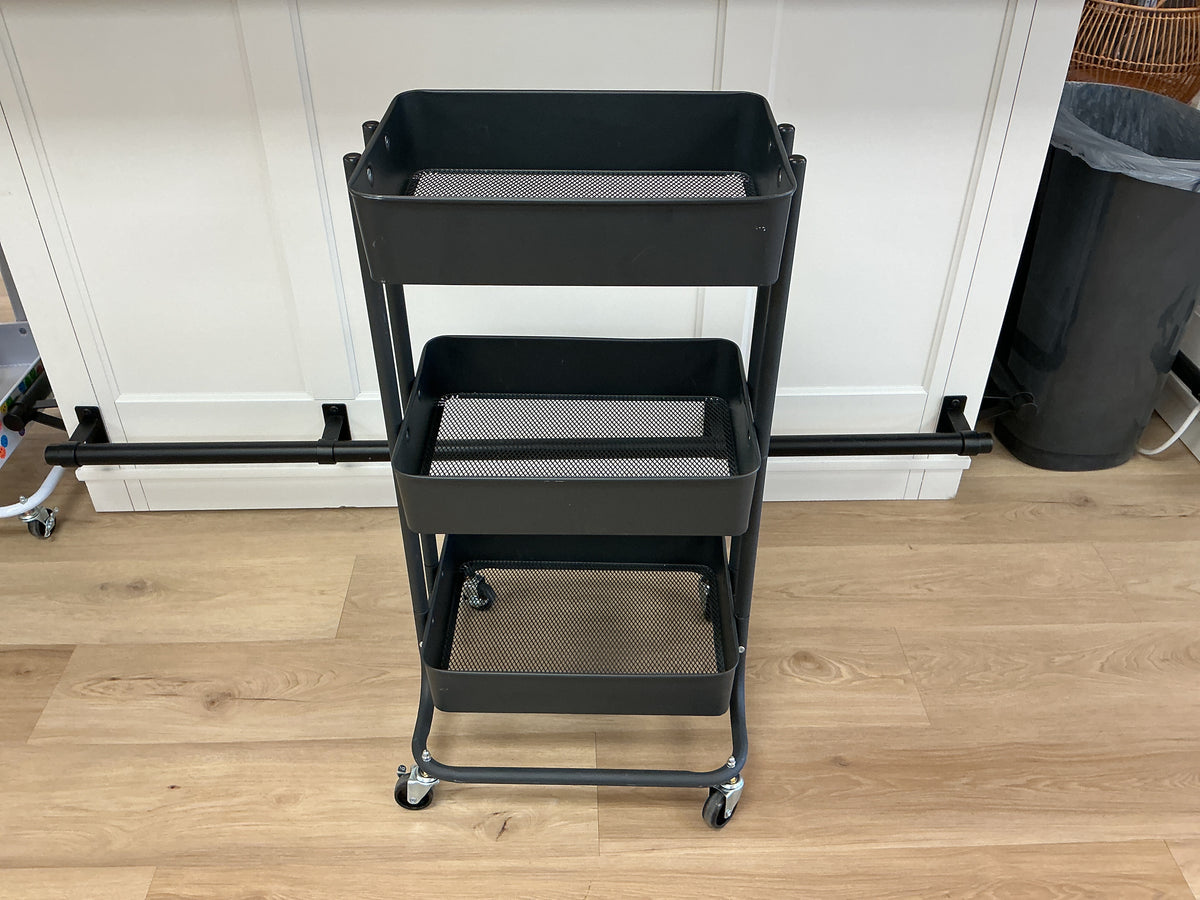 3 - Tier Metal Rolling Cart