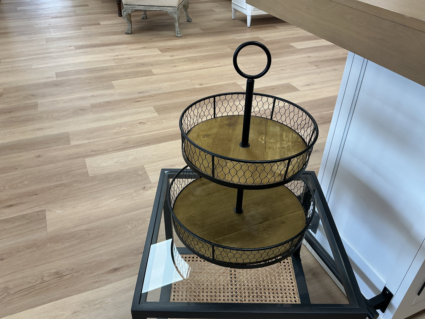Two Tier Revolving Basket Display