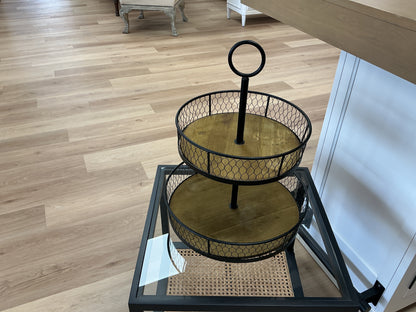Two Tier Revolving Basket Display