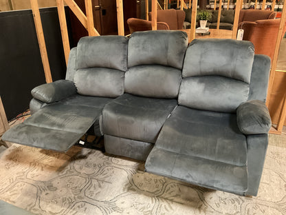 Modern Microfiber Manual Reclining Sofa
