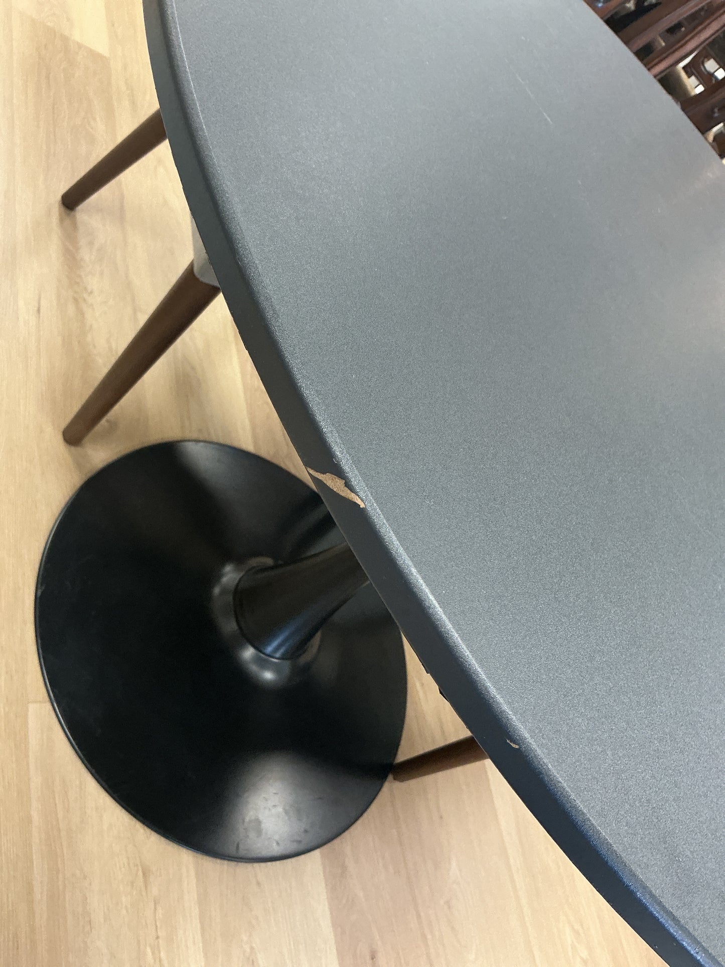 Mid-Century 42” Pedestal Dining Table