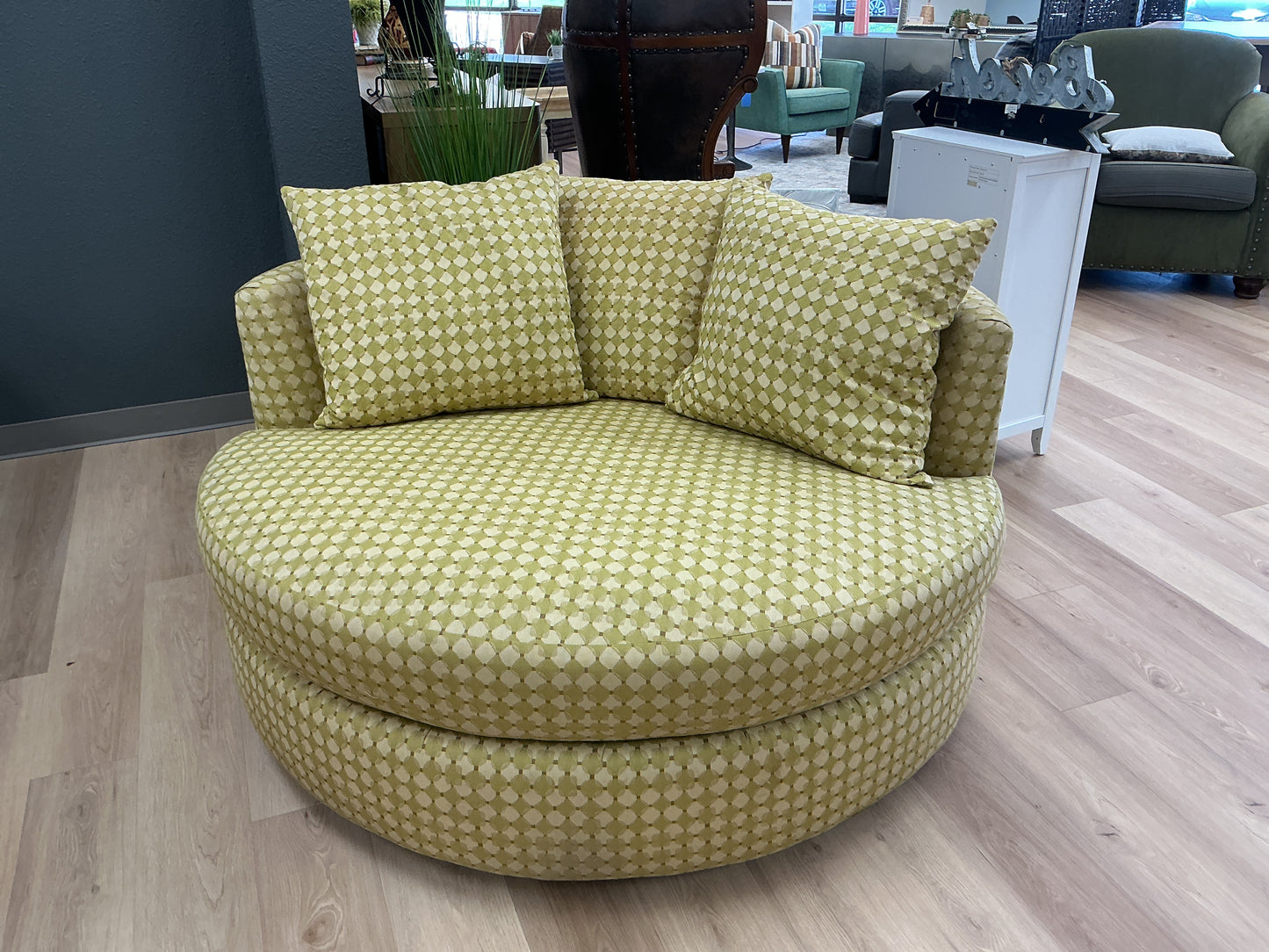 Oversized Round Barrel Chair