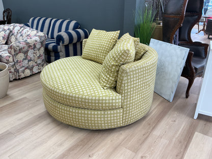 Oversized Round Barrel Chair