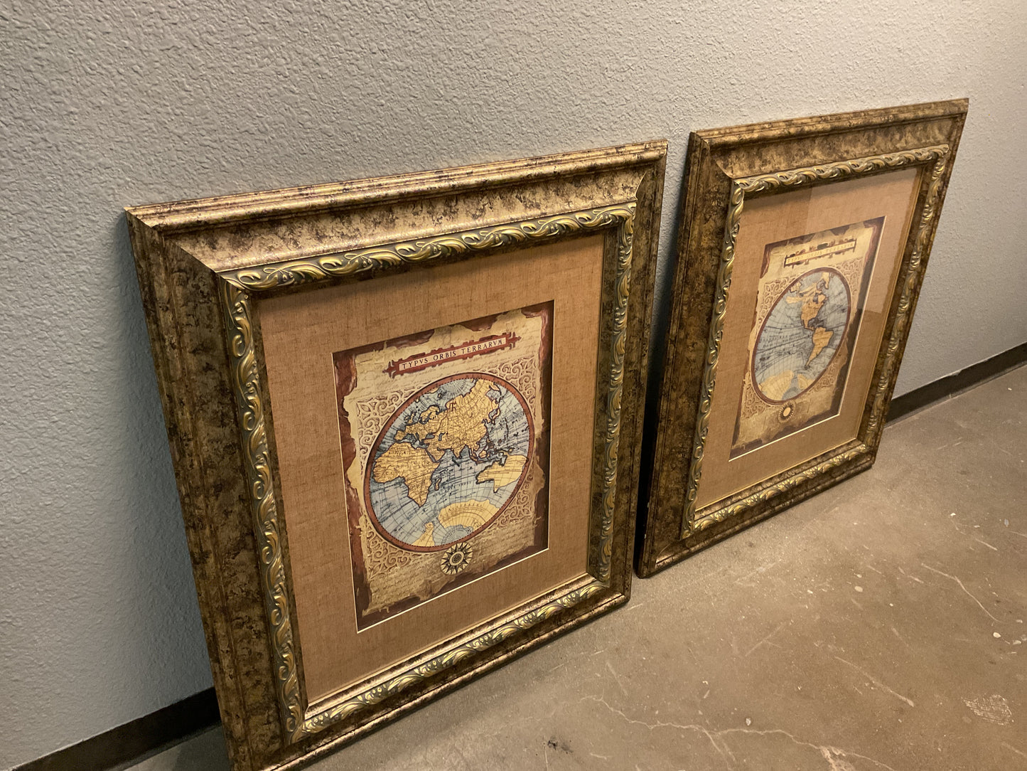 “Typvs Orbis Terrarvm” Framed Print Set (set of 2)