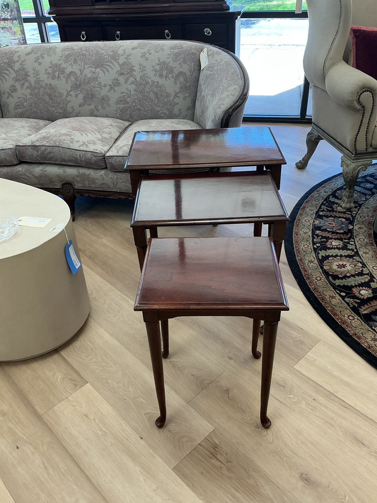 Vintage Mahogany Nesting Tables set of 3