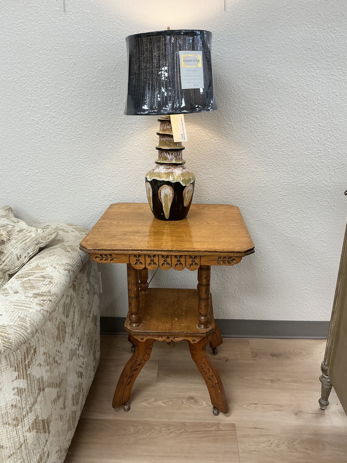 Vintage Tiger Accent Table