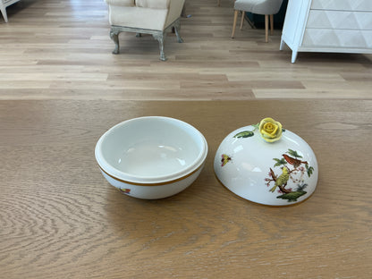 Vintage Herend Rothschild Bird Bonbonniere Trinket Box
