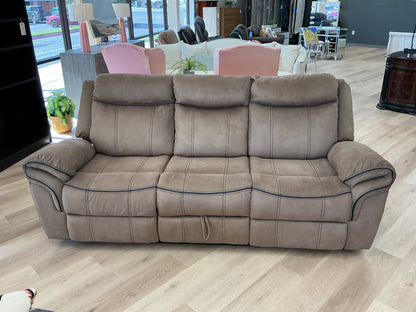 Tasso Motion Manual w/ 2 Recliners  w/Storage & USB