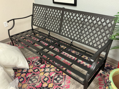 76” Wide Metal Outdoor Patio Sofa