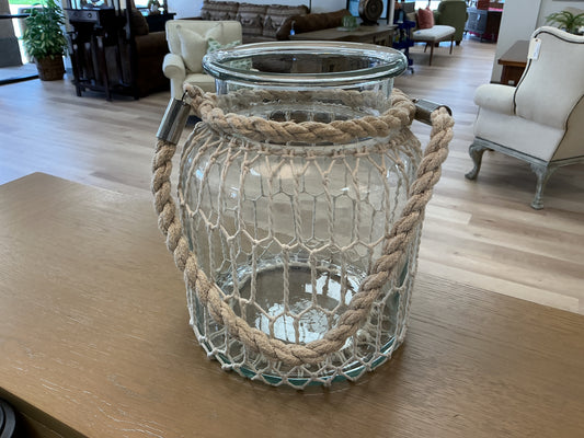 Decorative Rope Glass Candle Lantern