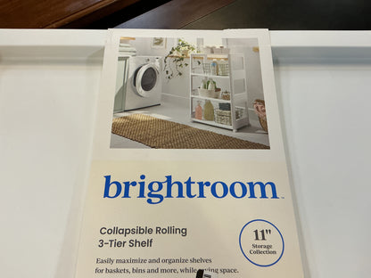 Rolling Collapsible 3 Tier Shelf