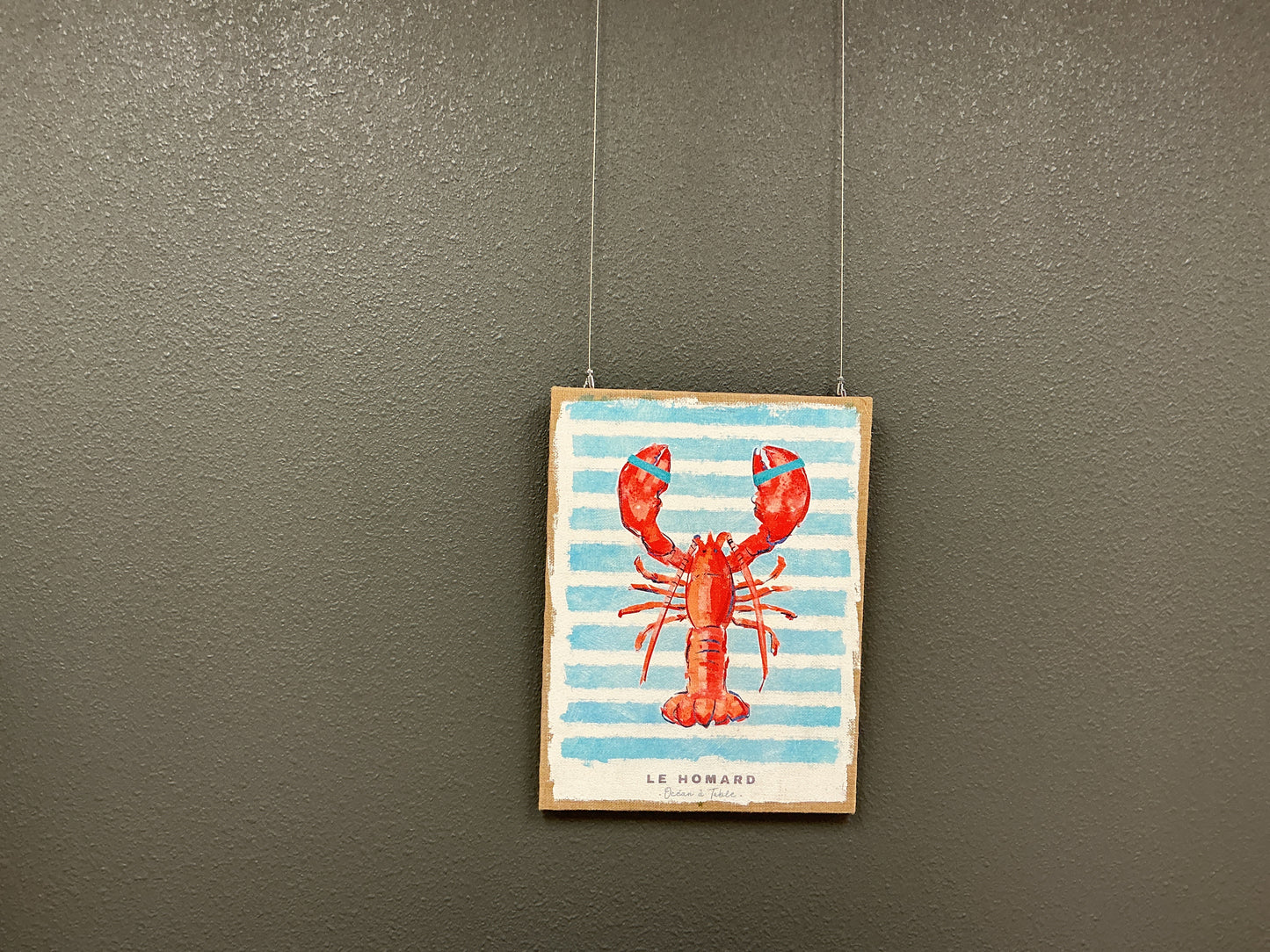 Plastered Burlap Wall Decor
