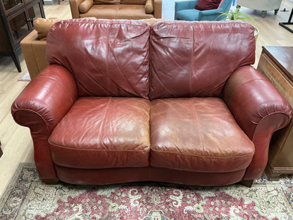 Leather Club Loveseat
