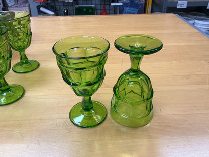Anchor Hocking Fairfield Green Goblets (Set of 6)