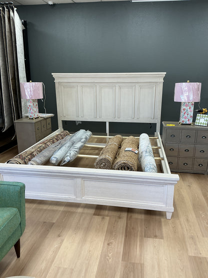 Caraway Aged Ivory King Estate Panel Bed