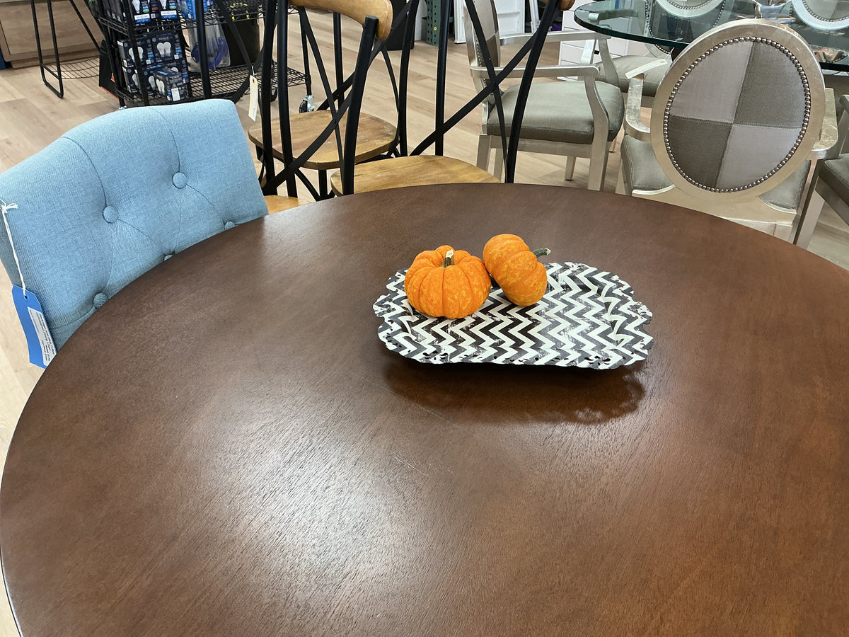 Decorative Footed Chevron Metal Tray