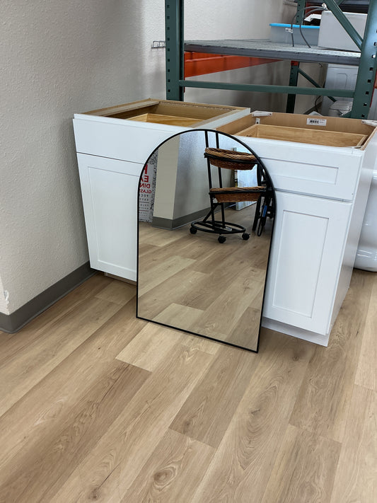 Arched Bathroom Vanity Wall Mirror 36”x24” Black