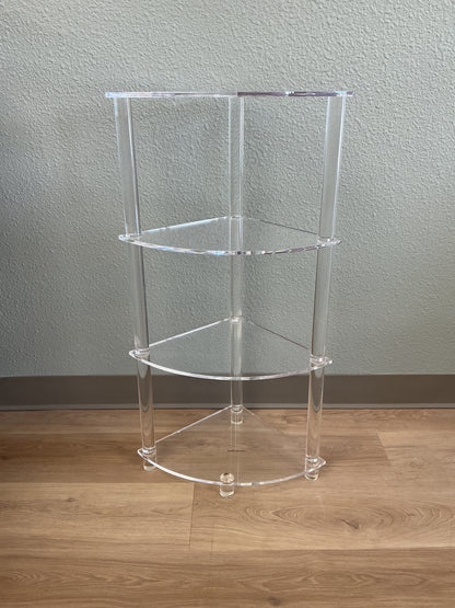 Modern 3-Tier Clear Acrylic Corner Shelf