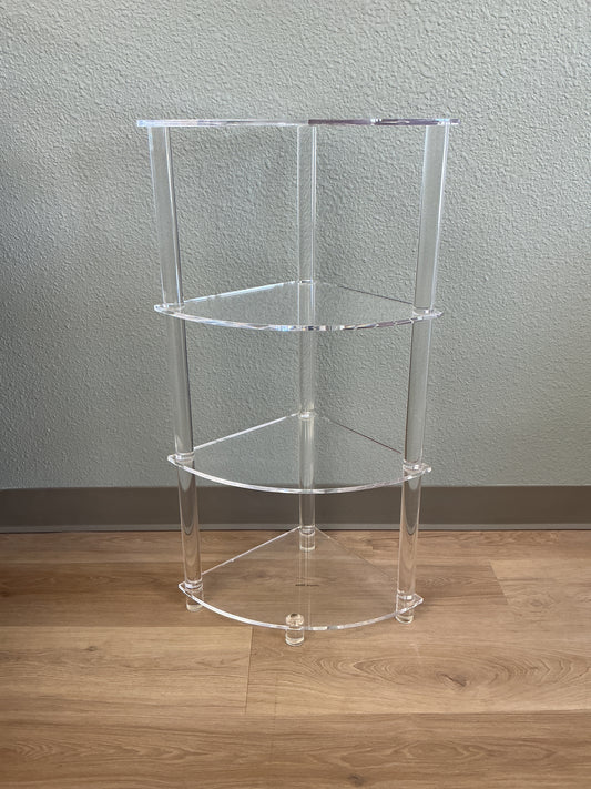 Modern 3-Tier Clear Acrylic Corner Shelf