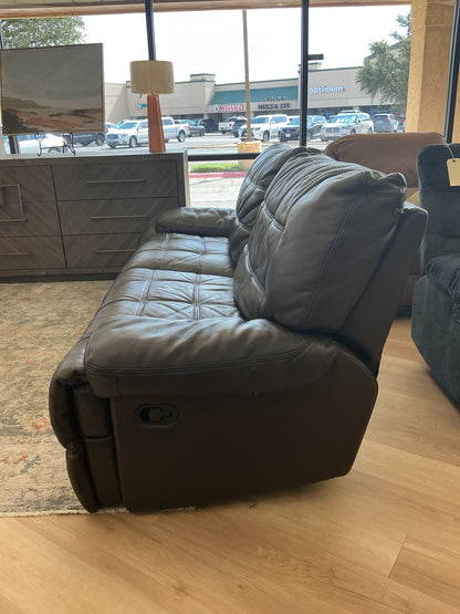 Faux Leather Double Reclining Manual Loveseat