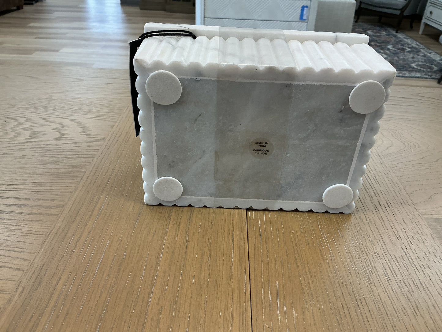 Sculpted Lidded Marble Box by Tahari