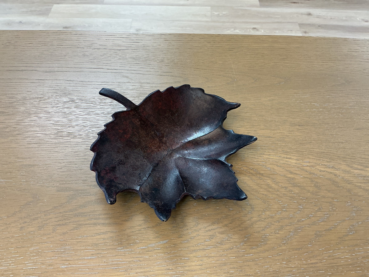 Vintage Iron Maple Leaf Dish