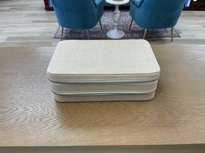 Straw-Textured Jewelry Box