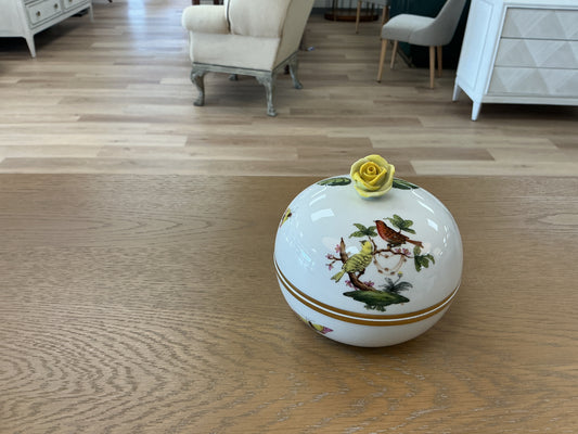 Vintage Herend Rothschild Bird Bonbonniere Trinket Box