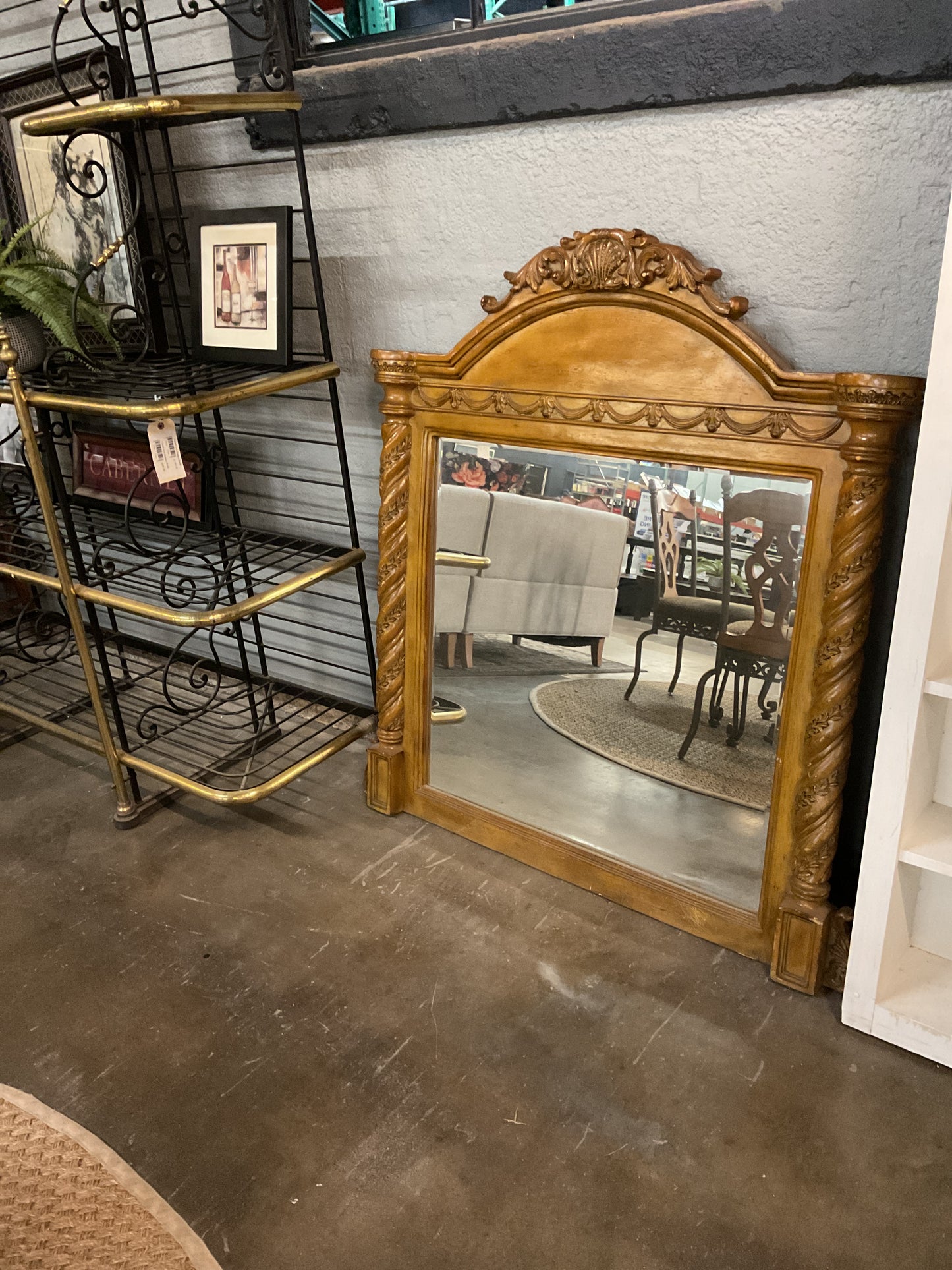 Traditional-Style Wooden Mirror