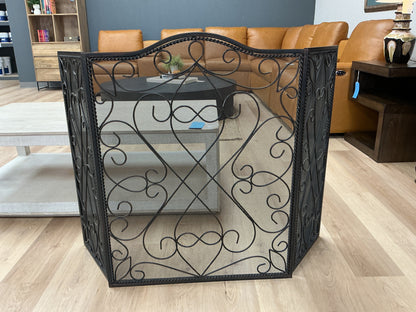 Wellsley Firescreen Tri-Panel Estate Iron
