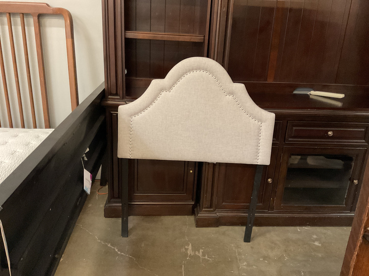 Linen Upholstered Twin Headboard